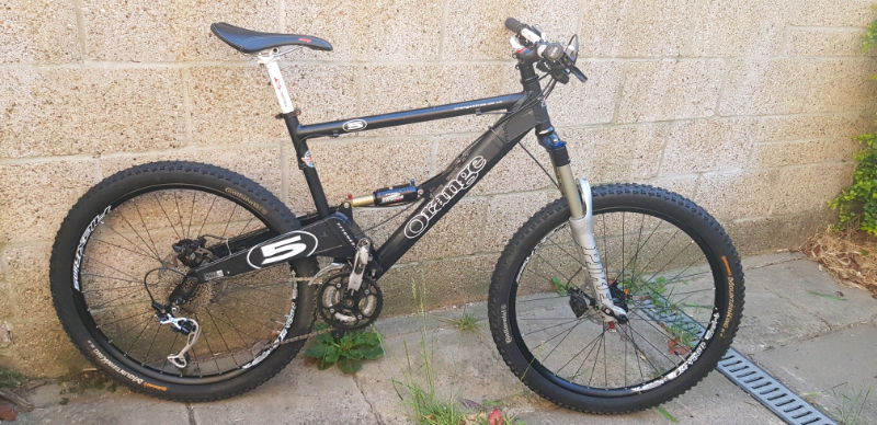 orange 5 mountain bike for sale
